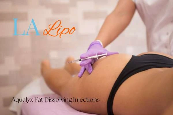 Woman having fat dissolving injections Kenilworth on thighs