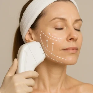 Woman having HI-FU to reduce wrinkles call LA LIPO Kenilworth Now!