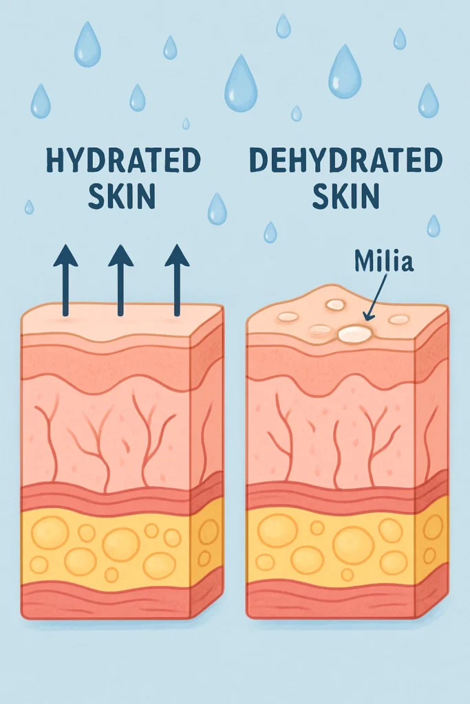 The importance of hydration and milia production Kenilworth