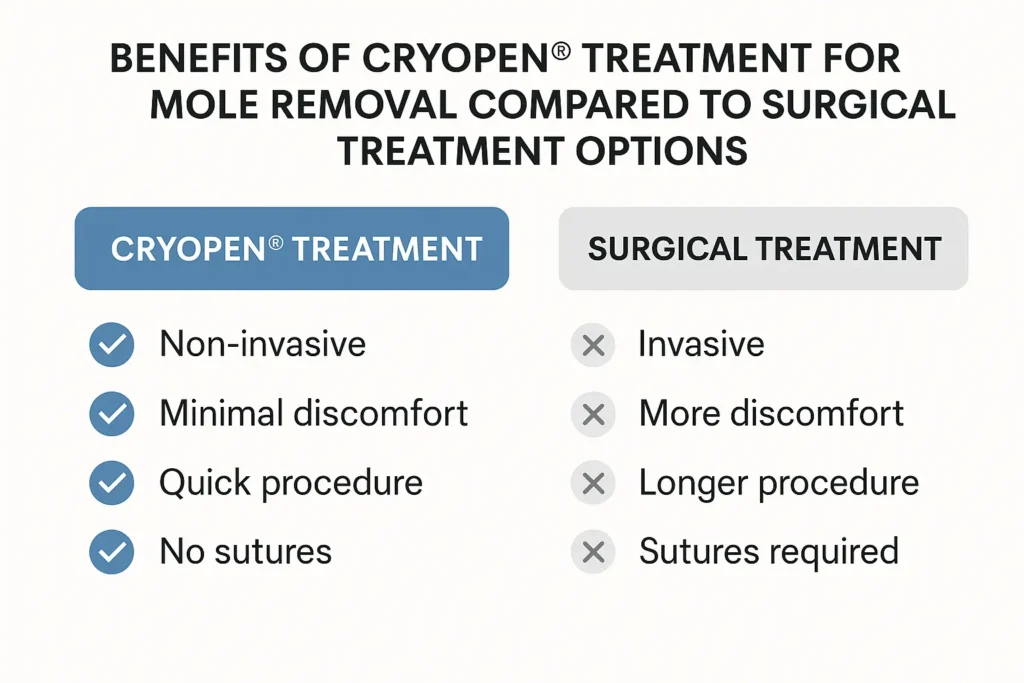 Benefits of facial mole removal Kenilworth - call our team today to book a consultation