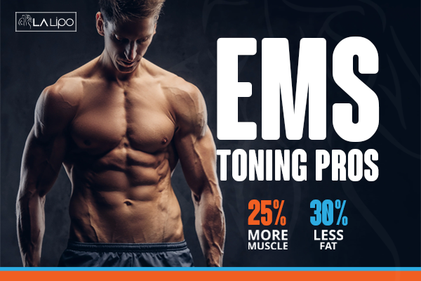 Image of man with sculpted stomach showing the fat loss and muscle gain of LA-EMS Body Sculpting Treatment Kenilworth